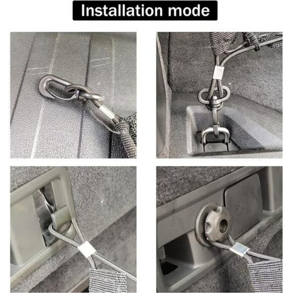 Cargo Net Adjustable Elastic Trunk Storage Net with Hooks for SUV Car Truck - Picture 5 of 7